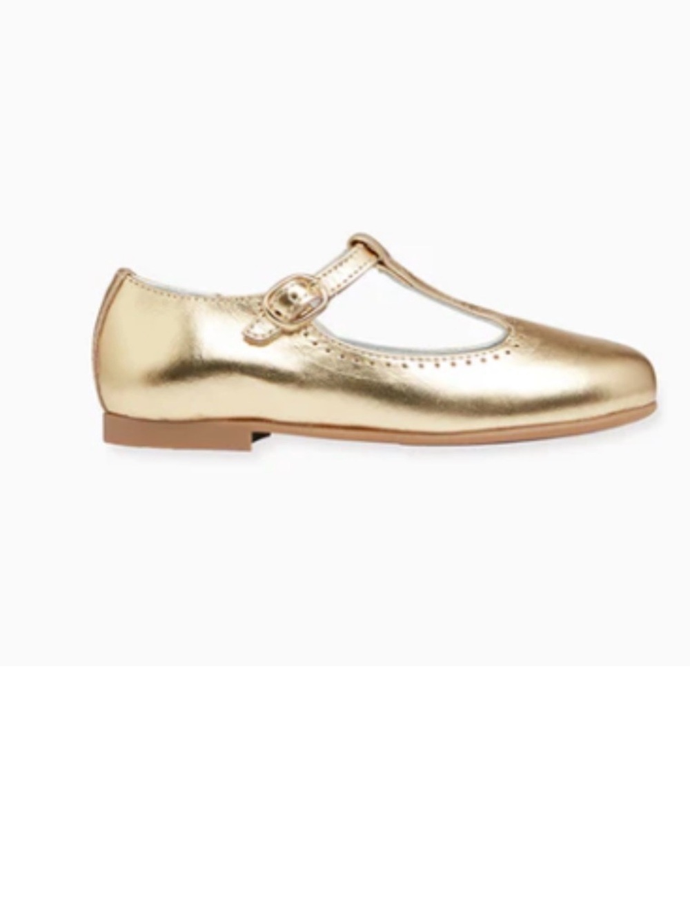 La Coqueta Gold T-Bar Mary Jane Shoes | EU 24 (US 8 Girls) - Picture 6 of 15